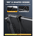 Miniatyrbild 2 av 5: 180 graders vinkel USB C-adapter 2-pack, U-formad USB-C till USB-C-omvandlare med PD 100W snabbladdning 4K-video, USB C vinklad förlängningsadapter
