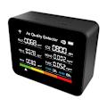 Miniatyrbild 2 av 5: Intelligent luftkvalitetsmätare TUYA WIFI 13 i 1 CO2-detektor CO2/TVOC/HCHO/PM2.5/PM1.0/PM10/Temperatur/FUKTIGHET/TIMME/DATUM/LARM/TID/KRONOMETER
