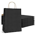 Miniatyrbillede 1 af 3: 25 Kraftposer, Papirposer, Gaveposer, Kraftposer 21 * 11 * 27 Cm, Gavepose, Sort