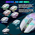 Miniatyrbillede 3 af 3: Ergonomisk Gaming Mus - USB Kabelmus med 6 DPI-niveauer / Tilpasselige Knapper / RGB-baggrundsbelysning - til Windows 7/8/10/XP, Vista, Linux, PC/Mac/Laptop