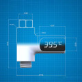 Miniatyrbild 2 av 5: LED-display Celsius vattentermometer, självgående elvatten, digital duschtermometer för bad och simning