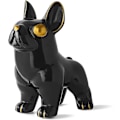 Miniatyrbild 1 av 5: Söt hundfigur heminredning, samlarobjekt svart keramisk fransk bulldog staty dekoration vardagsrum sovrum kontor soffbord, presentidéer för kvinnor