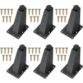 Miniatyrbillede 1 af 5: 6 stk. Justerbare møbelben, sorte metalben til bord, skabe, køkken, sofa, skrivebord, 92mm