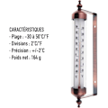 Miniatyrbild 5 av 5: Utomhustermometer med mätare, bronsfinish - elegant trädgårdstermometer för utomhusbruk, anpassad för utomhustemperatur, växthus, garage, lätt att hänga