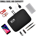 Miniatyrbillede 2 af 5: Tilbehørstaske Rejse Elektronik Organiser Etui til Powerbank, Opladningskabel, Tablet, osv. (Sort)