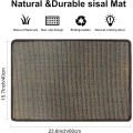 Miniatyrbillede 2 af 5: Kradseunderlag til katte - Sisal, holdbart, skridsikkert, egnet til gulvvarme, klopleje, væg- og gulvunderlag i sisal (tilfældig farve) 40 x 60 cm