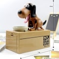 Miniatyrbilde 3 av 5: Hund Spargris Spiser Penger, Søt Mynt-Stjelende Valp Spargris Spargris, Hund Spargris Spiser Mynter, Tellerbank, Mynt Sorterer, 2.7x7 tommer(brun