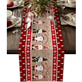 Miniatyrbild 1 av 5: Julbordstablett, Rustik Röd Rutiga Tomte Tablett för Jul- och Födelsedagsfester, Köks- och Matbord, Heminredning, 18x72 tum (B)