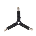 Miniatyrbilde 1 av 4: Svarte sengetrekkstropper 4 stk. - Justerbare sengetrekkstropper med trekantdesign