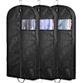 Miniatyrbillede 1 af 5: 3 stk. 60*153cm bryllup smoking håndholdt foldbar jakkesæt cover tøj støv cover støvpose frakke cover hængende opbevaring