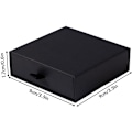 Miniatyrbild 2 av 4: 2 stycken smyckespresentförpackning smyckesdisplayfodral presentaskar 9 9 9 1,7 cm / 3,5 0,6 tum Liten presentask kragöglor förvaring förvaring-svart