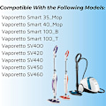 Miniatyrbild 3 av 5: (6 st) Återanvändbara mikrofiberersättningsdynor kompatibla med tvättbara laddningsdynor för ångrengörare Polti Vaporetto Smart 40 Smart 35