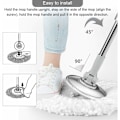 Pikkukuva 5 / 5: Mikrokuituiset moppipäät, Moppipäät, Vadrouille-pää Pyöreät päät Moppi Pyörii 360 astetta 3 kpl (Halkaisija 16 cm)
