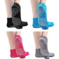 Miniatyrbillede 5 af 5: 4 par mænds yogasokker Anti-slip bomuldssokker Sports Trampolin Fleece
