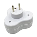 Miniatyrbillede 3 af 5: Triplite - Stikdåse elektrisk 2 poler med jord 3 frontudgange - 16 A med hvid trekantet