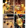 Miniatyrbillede 5 af 5: Jule LED-lyskæde til indendørs brug med batteridrift, fest med minijuletræ og snelys, julelysdekoration, soveværelsesdekoration, 6,6 fod
