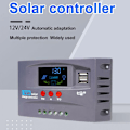 Pikkukuva 2 / 5: 40a-aurinkosäädin 12 VOLTTIA/24 VOLTTIA Automaattinen tunnistus aurinkolaturi LCD-näyttö Aurinkosäädin