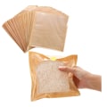 Pikkukuva 1 / 5: 100 kpl (17,8x19,1cm) läpinäkyvät paperileipäpussit ikkunalla kekseille, leivälle tarroilla, elintarvikepussit leivonnaisille, donitseille, leivonnaisille, lahjoille
