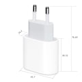 Miniatyrbillede 2 af 4: Stik - på lager CE-certificering europæisk standard PD20W opladningshoved egnet til mobiltelefonoplader typec-adapter
