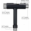 Miniatyrbillede 2 af 5: All in One Skateboard Tools, T-Audace Upgraded T-Shaped Tool med Phillips Tyench  L-Type T Skruetrækker, til Skateboard Reparation og Professionel Main