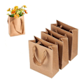 Miniatyrbilde 1 av 4: Kraftpapir Gaveposer: 25 STK Sterke Papirposer med Håndtak 7,9 x 5,9 x 2,4 tommer, Handleposer Klær Detaljhandel Gavefest Jul (Brun)
