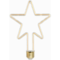Miniatyrbillede 1 af 5: 4W E27 Kreative LED-pærer Dekorative Stjerneformet Varmt Hvidt Filament Pære 2700K AC 220V Strålevinkel 360 ​​Lys