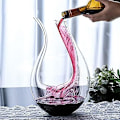 Miniatyrbillede 4 af 5: Vinkaraffel, 1,5L U-Formet Klassisk Vinkaraffel, Rødvin Karaffel, Vingaver, Vintilbehør