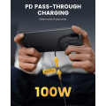 Miniatyrbilde 4 av 5: 180 graders vinkel USB C-adapter 2-pakning, U-formet USB-C til USB-C-konverterkontakt med PD 100W hurtiglading 4K-video, USB C-vinklet forlengelsesadapter