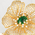 Miniatyrbillede 2 af 4: Chrysoprase Corsage Brosche