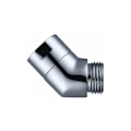 Miniatyrbilde 2 av 5: 1 rom hånddusj hånddusj dusj, 135 ° Elbage tilt dusjhodeadapter, messing dusjadapter, for universelt grensesnitt på 1/2 tomme dusj (krom