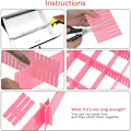 Miniatyrbild 3 av 5: Låddelare, justerbar rutnätslådeavdelare, DIY-lådorganisatör lämplig för underkläder/strumpor/kontorsmaterial/kosmetisk förvaringshylla (rosa, 12 st
