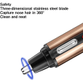 Miniatyrbilde 5 av 5: Blå profesjonell USB-oppladbar nese- og ørehårtrimmer for menn og kvinner
