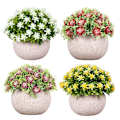 Miniatyrbillede 2 af 4: Kunstig potteplante i papirmasse til boligindretning (hvid camellia)