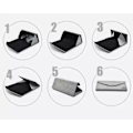 Miniatyrbillede 2 af 5: Grå Linned - Brilleetui til kvinder Designer Hard Case til solbriller og læsebriller - Miljøvenligt linned Brilleetui Trekant Foldbar Myopi Sung