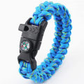 Pikkukuva 2 / 5: 10 kpl Musta 5/8\" Kompassi Flint Scraper Fire Starter Whistle Buckle Muovi Paracord Rannekoru Ulkoilu Camping Hätä Selviytymismatka Sarjat (Bl