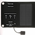 Miniatyrbilde 2 av 5: Bærbar solcellelader med sammenleggbar USB-port, 5 solcellepaneler, reise, fotturer, campingplass, kompakt solcellelader for telefon