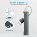 Miniatyrbild 4 av 5: HUB USB 3.0 4 Portar, Data Hub USB Ultra tunn, USB 3.0 Höghastighetsdataöverföring för MacBook, USB-minnen, PC-notebook, bärbar, externa hårddiskar, e