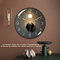Miniatyrbillede 2 af 5: Moderne lydløst vægur, vægpendul 30 cm i diameter, digitalt rundt med quartz, egnet til stuen, kontoret, soveværelset, køkkenet