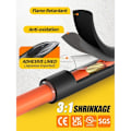 Miniatyrbillede 4 af 5: 90mm Ekstra Lang Krympeflex Kit, 3:1 Krympeforhold, Limforet, 180 stk, 7 Størrelser, til Elektrisk Isolering og Ledningsforbindelser, Brugervenlig