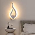 Miniatyrbillede 2 af 4: LED indendørs væglampe, 10W moderne væglampe, flammeformet væg natlys 3000K varmt hvidt til køkken trappe soveværelse korridor, 220V IP20