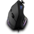 Miniatyrbild 1 av 5: Mus, Ergonomisk USB-trådbunden vertikal mus med [5 D Rocker] [10000 DPI] [11 programmerbara knappar], RGB-spelmus för spelare/PC/bärbar dator/dator