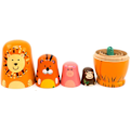 Miniatyrbillede 3 af 5: Træ Nesting Dolls Engle Mønster Russisk Matryoshka Stablede Dukker Legetøj til Børn Gave Dekoration (Dyr)