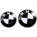 Miniatyrbillede 1 af 3: 2 stk. emblemer til bil 82mm + 74mm, udskiftning af motorhjelmemblem