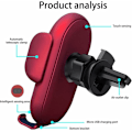 Miniatyrbillede 3 af 5: 15W Trådløs Biloplader Trådløs Telefonholder Automatisk Fastspænding Bil Induktionsoplader Clip Holder til Alle Enheder Blå