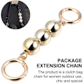 Miniatyrbild 4 av 5: Imitation pearl bag chain extender (guld), purse chain to replace the bag chain