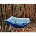 Miniatyrbilde 4 av 5: Enkeltheng med myggnetting Camping Hengekøye med myggnetting Utendørs bærbar Hengekøye Rask åpning Automatisk-Blå