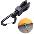 Miniatyrbillede 3 af 4: Presenningsclips 6 stk. Telt Teltclips til Camping Robust Låseclips, Sorte Teltstropper Plantestropper til markise, 8,5 3cm