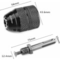 Pikkukuva 2 / 5: 2-13mm raskas ammattikäyttöön tarkoitettu 1/2-20 UNF PIKAKIINNITYSPORANISTUKKA 6,35mm (1/2\") SDS-adapterilla