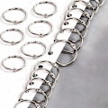 Miniatyrbillede 5 af 5: Bogringe, binderinge, 100 stk. metal nøgleringe med leddelte ringe til album scrapbøger af metal brusebad (25 mm)