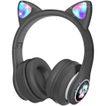 Pikkukuva 1 / 5: Bluetooth-lasten kuulokkeet HD-mikrofonilla/LED-valoilla (musta), 85 dB:n äänenvoimakkuudella rajoitetut lasten kuulokkeet, stereokuulokkeet lapsille älypuhelimeen, iP